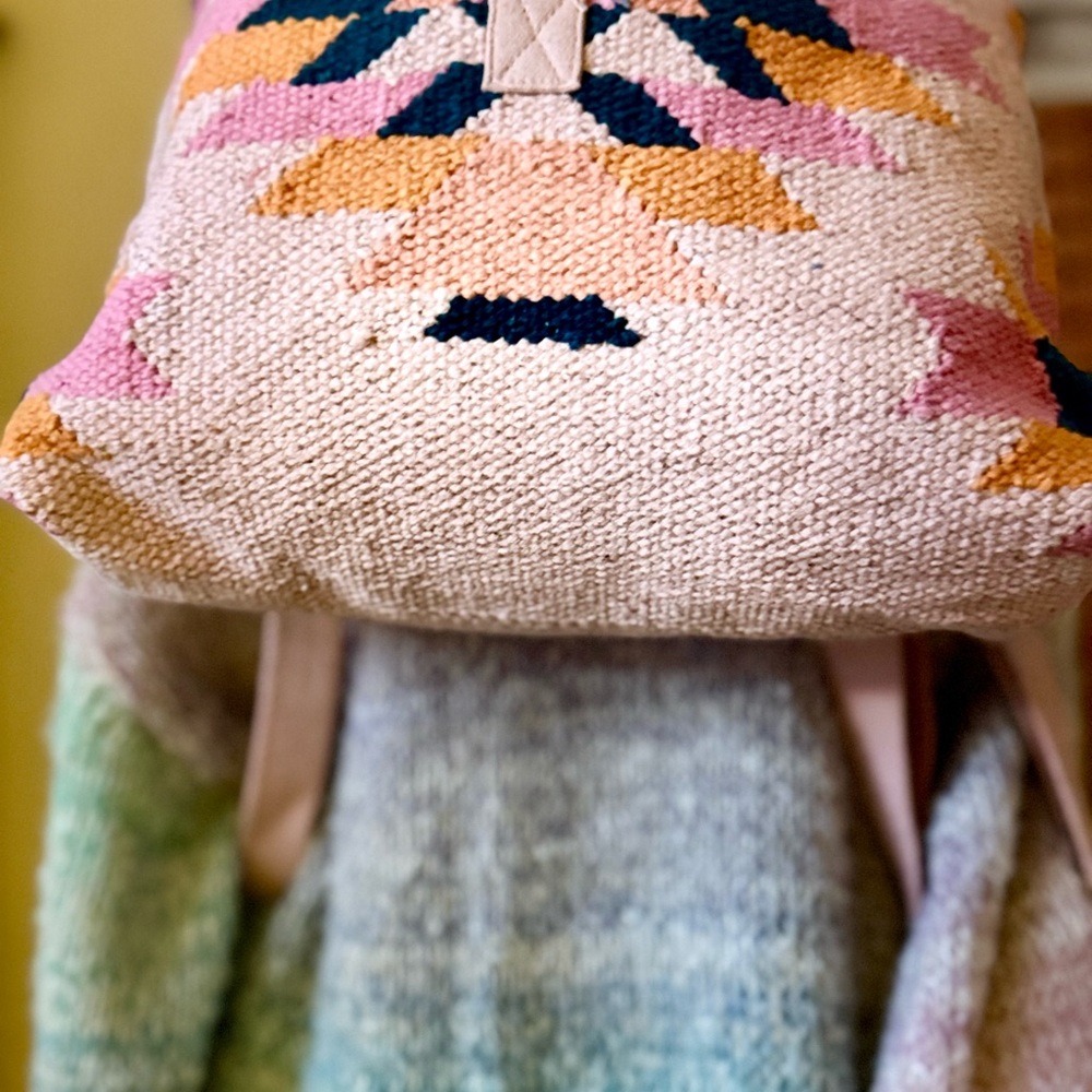 Multicolor Geometric Aztec Pattern Women's Backpack - Picture 7 of 10